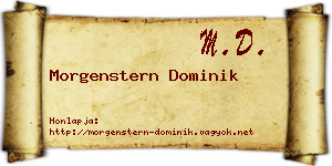 Morgenstern Dominik névjegykártya